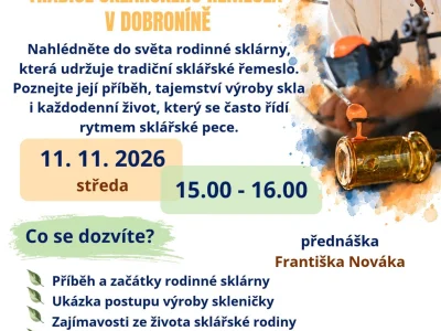 Přednáška o rodinné sklárně F. Nováka z Dobronína – fotografie 1